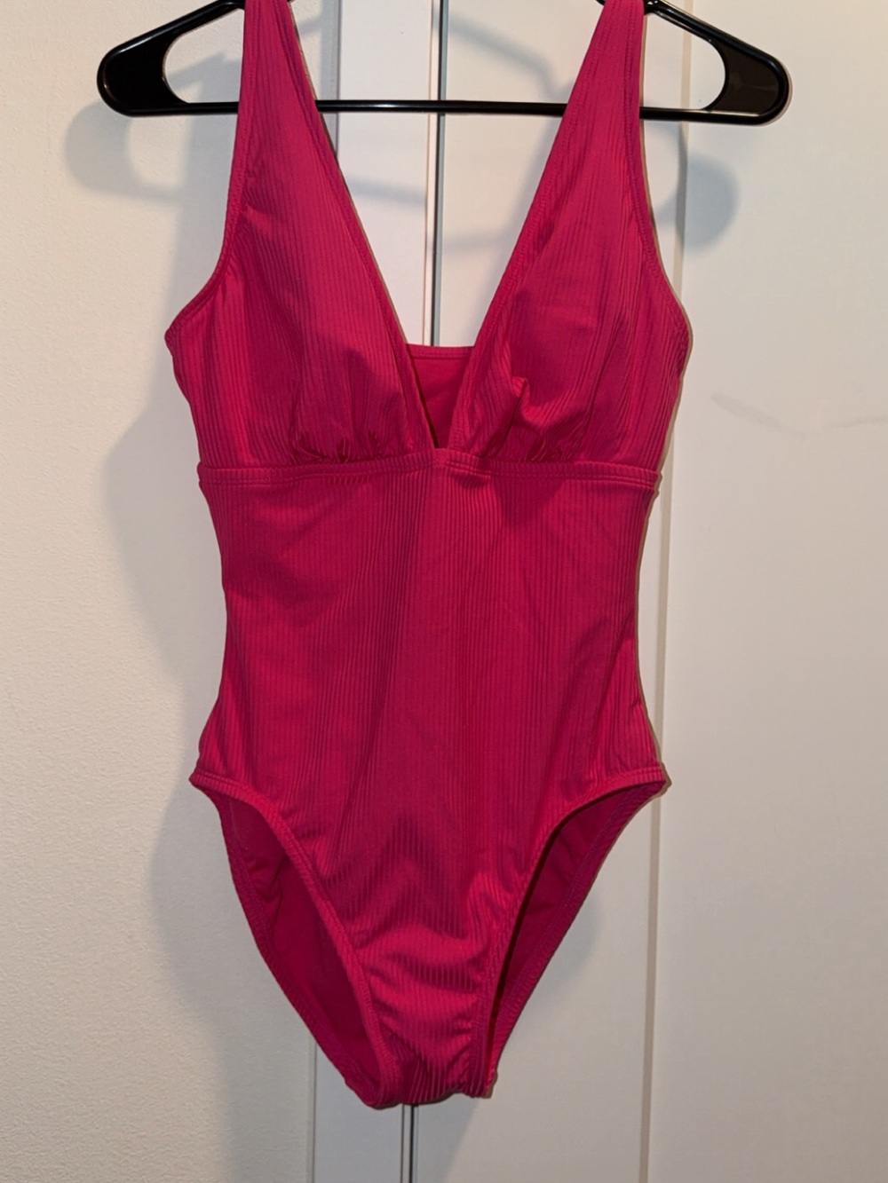 Target Hot Pink Ribbed One-Piece Swimsuit